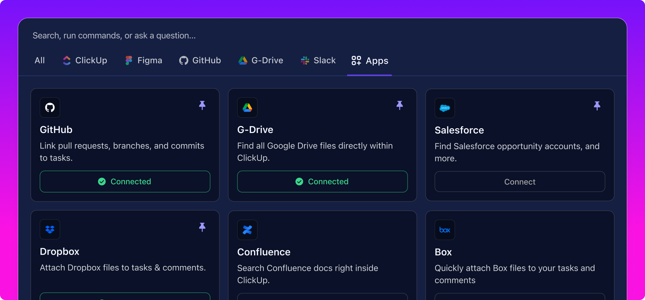 Connect any external apps you need