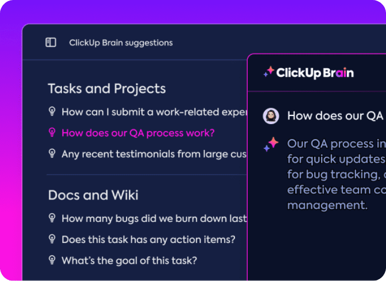 Ask about Tasks, Docs, and People.